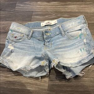Hollister Women's Light Blue Denim Shorts